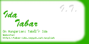 ida tabar business card